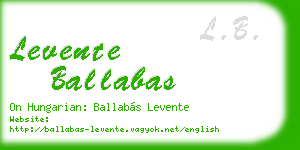 levente ballabas business card